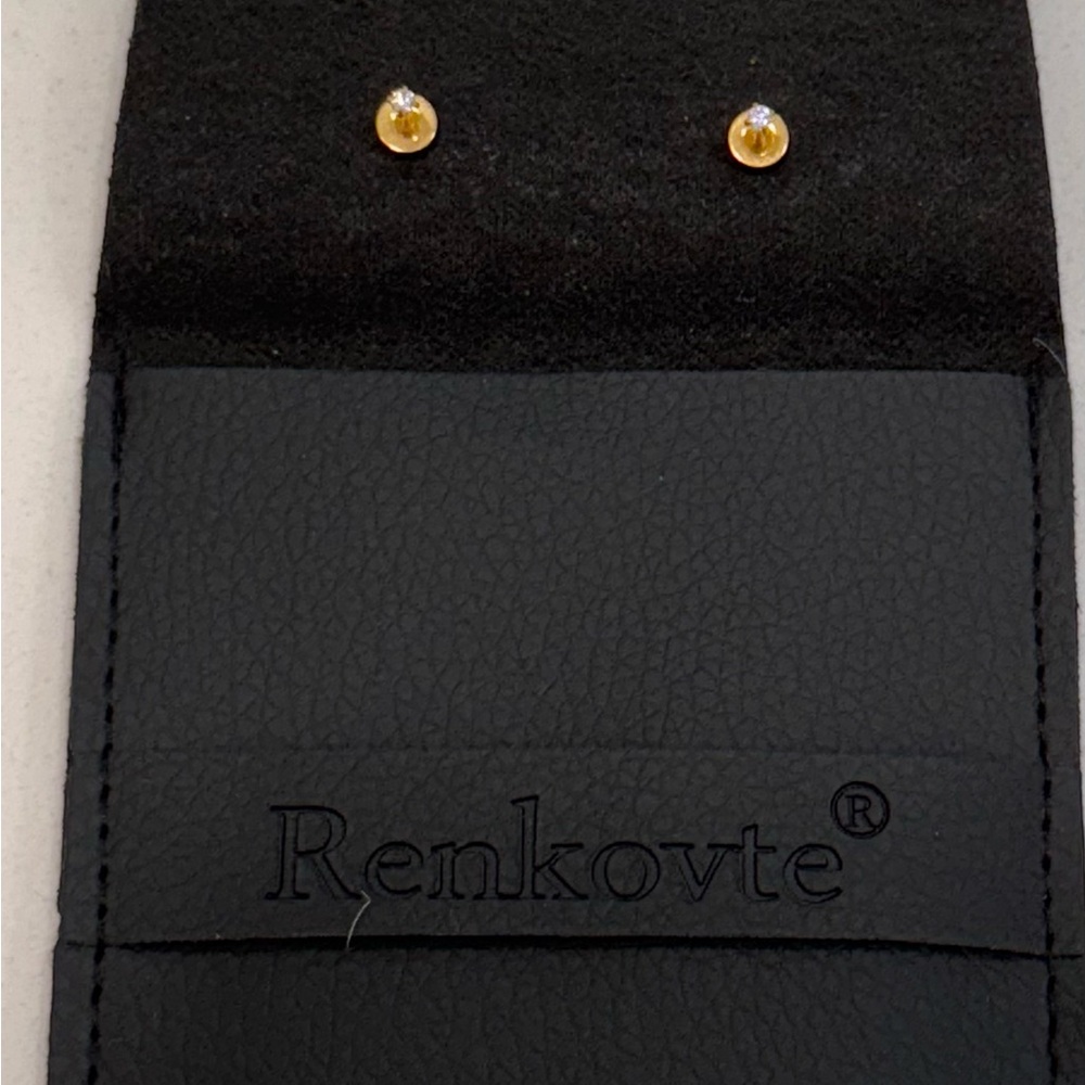 Yellow Minimalist Stud Earrings by